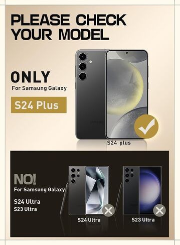 حافظة SUPCASE لهاتف Samsung Galaxy S24 Plus مع حامل [إطاران أماميان] [واقي شاشة مدمج ومشبك حزام] [حماية من الدرجة العسكرية] حافظة هاتف متينة شديدة التحمل لهاتف Galaxy S24 Plus، أسود in Kuwait