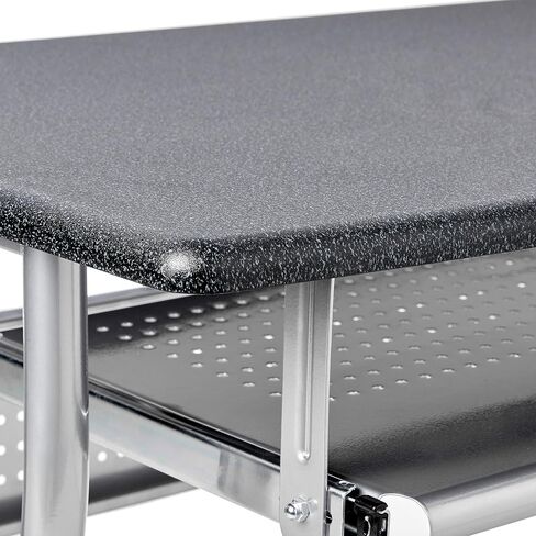 Safco Products 947ANT Mobile Rolling Workstation - Anthricite Metallic Gray, Heavy-Duty Steel Frame, Take Anywhere Caster Wheels, Computer Desk with Keyboard Tray, Portable Home Office Desk, Gray in Saudi Arabia