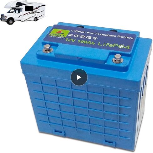 O'CELL 6AH 12V LiFePO4 Lithium Battery, 14.6V 2A Dedicated Charger with Rechargeable Battery, 6A BMS, 10+ Year Lifespan for Ice Fishing Sonar/Kids Scooters/Solar/Alarm Systems/Outdoor Camping/CCTV in Saudi Arabia