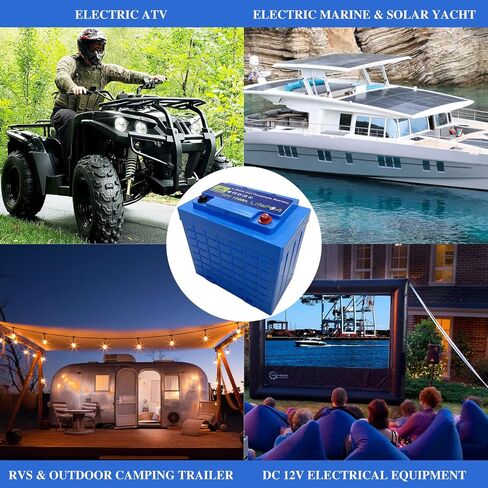 O'CELL 6AH 12V LiFePO4 Lithium Battery, 14.6V 2A Dedicated Charger with Rechargeable Battery, 6A BMS, 10+ Year Lifespan for Ice Fishing Sonar/Kids Scooters/Solar/Alarm Systems/Outdoor Camping/CCTV in Saudi Arabia