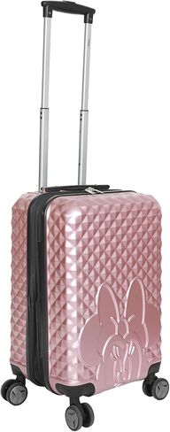 حقيبة ديزني ميني ماوس باللون الذهبي الوردي مقاس 20 بوصة مع عجلات ومقبض قابل للسحب in Kuwait