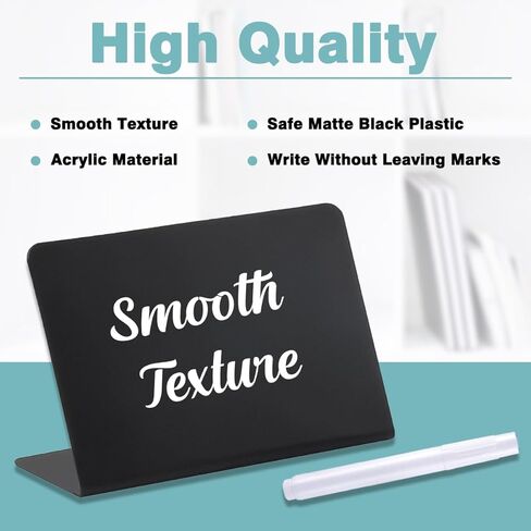 12 Pack Mini Chalkboard Signs for Food, Black Buffet Labels, Small Table Signs, Food Signs for Party Buffet, Weddings, Message Board Signs, Easy to Write and Reusable in Kuwait