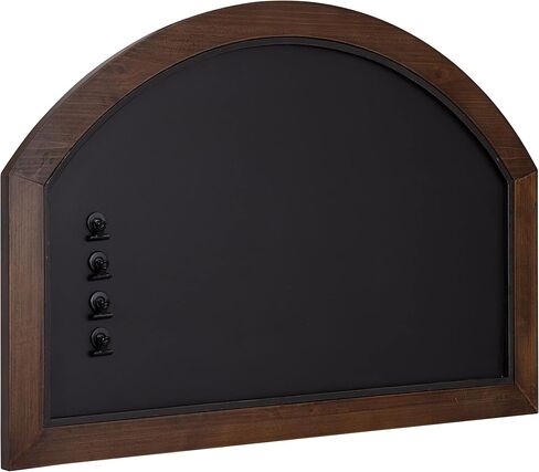 Kate and Laurel Haldron Four Included Clips Traditional Arch Magnetic Chalkboard for Wall Organization and Decor Styling, 36 x 24, Walnut Brown in Saudi Arabia