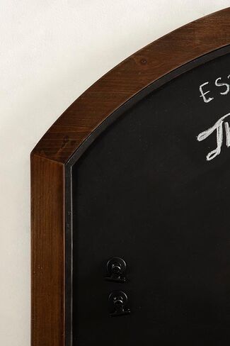 Kate and Laurel Haldron Four Included Clips Traditional Arch Magnetic Chalkboard for Wall Organization and Decor Styling, 36 x 24, Walnut Brown in Saudi Arabia