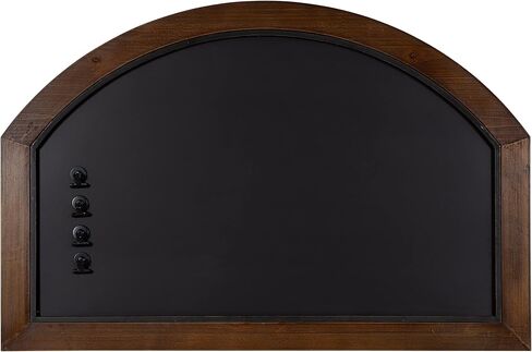 Kate and Laurel Haldron Four Included Clips Traditional Arch Magnetic Chalkboard for Wall Organization and Decor Styling, 36 x 24, Walnut Brown in Saudi Arabia