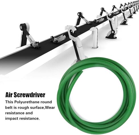 High Performance Round Belting Rough Surface PU Polyurethane Round Belt for Drive Transmission Green(10mm*3m) in Saudi Arabia