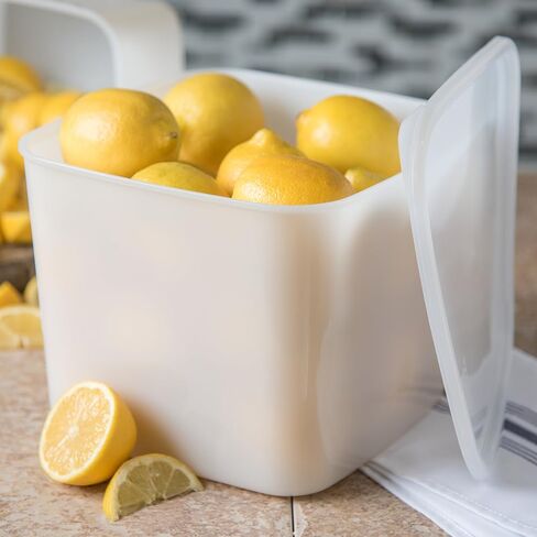 Carlisle FoodService Products Storplus Rectangular Food Storage Container with Stackable Design for Kitchens, Restaurants, Catering, Plastic, 18 Quarts, White in Saudi Arabia
