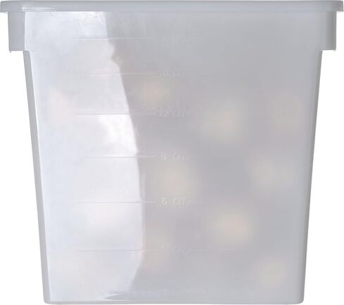Carlisle FoodService Products Storplus Rectangular Food Storage Container with Stackable Design for Kitchens, Restaurants, Catering, Plastic, 18 Quarts, White in Kuwait