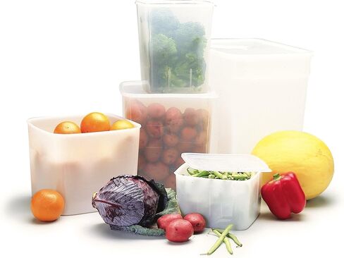 Carlisle FoodService Products Storplus Rectangular Food Storage Container with Stackable Design for Kitchens, Restaurants, Catering, Plastic, 18 Quarts, White in Saudi Arabia