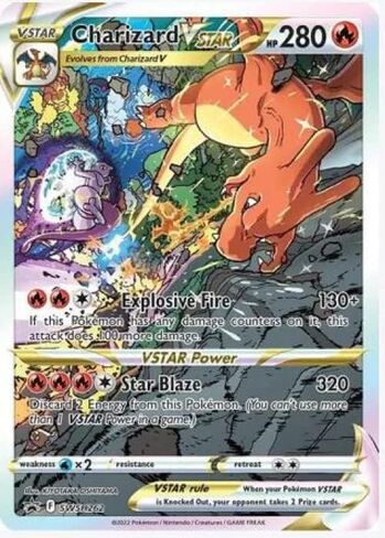 Pokemon - Charizard VStar SWSH262 - Pokemon Black Star Promo - Alternate Art Holo - Ultra Premium Collection Exclusive in Saudi Arabia