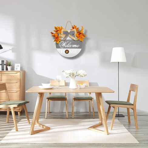 لافتة ترحيب بالمنزل مع ضوء مستشعر لديكور الباب الأمامي، لافتة ترحيب مقاس 11.8 بوصة مع 4 أكاليل موسمية قابلة للتبديل و16 أيقونة ذات طابع مغناطيسي للعام الجديد، وعطلات عيد الميلاد طوال المواسم in Kuwait