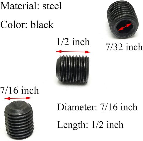 Pro Bamboo Kitchen 10pcs Hard-to-Find Fastener 7/16"-20 x 1/2" Socket Set Screws in Saudi Arabia