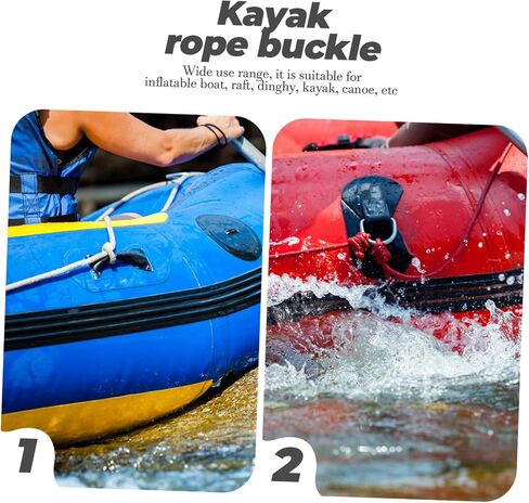 Toddmomy 10pcs PVC String Clip Motor Kit Button Kit Inflatable Boat Accessories Kayak Bungee Cord Kit Kayak Rope Fix Buckles Kayaking Accessories Canoe Cord Buckles Canoe Cord Buttons Black in Saudi Arabia