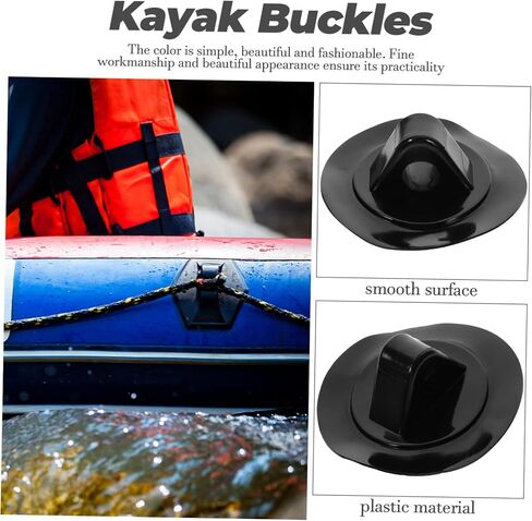 Toddmomy 10pcs PVC String Clip Motor Kit Button Kit Inflatable Boat Accessories Kayak Bungee Cord Kit Kayak Rope Fix Buckles Kayaking Accessories Canoe Cord Buckles Canoe Cord Buttons Black in Saudi Arabia