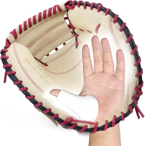 Catcher's Thumb Shield Baseball Thumb Guard for Baseball & Softball Catchers Thumb Protector for Baseball Catcher Gear Training Aid Catcher Accessories Reduce Sting-White in Kuwait