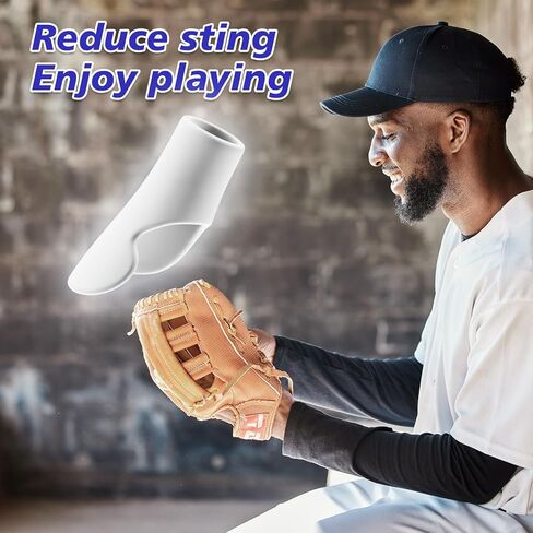 Catcher's Thumb Shield Baseball Thumb Guard for Baseball & Softball Catchers Thumb Protector for Baseball Catcher Gear Training Aid Catcher Accessories Reduce Sting-White in Kuwait