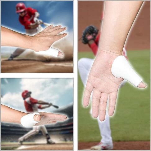 Catcher's Thumb Shield Baseball Thumb Guard for Baseball & Softball Catchers Thumb Protector for Baseball Catcher Gear Training Aid Catcher Accessories Reduce Sting-White in Kuwait