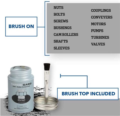 Gasoila NG08 Thred Gard Nickel Based Anti-Seize and Lubricating Compound, 1/2 lbs Brush in Saudi Arabia