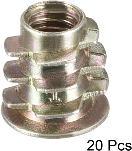 uxcell Furniture Threaded Insert Nuts Zinc Alloy M8 Internal Threads 23mm Length 20pcs in Saudi Arabia