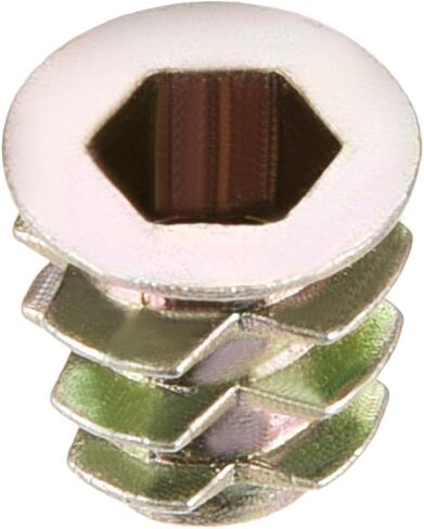 uxcell Furniture Threaded Insert Nuts Zinc Alloy M8 Internal Threads 23mm Length 20pcs in Saudi Arabia