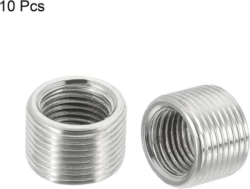MECCANIXITY موضوع الحد من المكسرات إدراج M14 × 1 مم ذكر إلى M10 × 1 مم محولات الإناث موضوع غرامة 10 مم طويلة الأنابيب المناسب تحويل الأكمام المخفض، حزمة من 10 in Kuwait