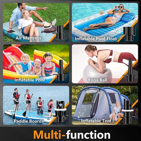 مجموعة محول مضخة SUP القابلة للنفخ من OFISPEED، محول لوح التجديف القائم، 6 فوهات هواء Sup، فوهات محول مضخة هواء قابلة للاستبدال بسهولة للوحة التجديف، قارب قابل للنفخ، قوارب الكاياك in Kuwait