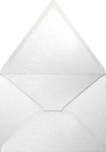 مظاريف LUXPaper A7 بوزن 80 رطل. مظاريف معدنية كريستالية قابلة للطباعة للدعوات، 50 حزمة، حجم المغلف 5 1/4 × 7 1/4 (أبيض) in Saudi Arabia