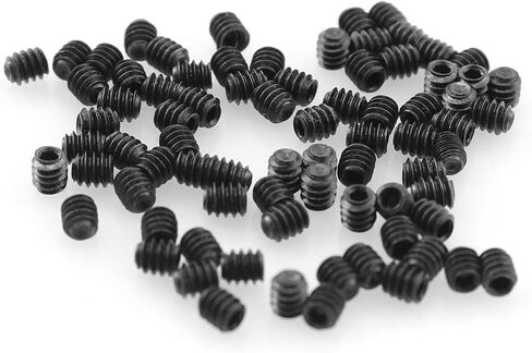 برغي نقطة غطاء RLECS 50 قطعة 4#-40x1/8 بوصة براغي نقطة كأس محرك سداسي داخلي من الفولاذ المقاوم للصدأ مع مفتاح ربط سداسي 1.27 مم، برغي نكش ذو نقطة مسطحة in Saudi Arabia
