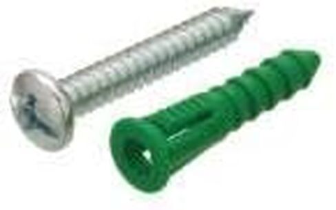 مرساة لولبية بلاستيكية من Everbilt مقاس 14-16 × 1-1/2 مع برغي أخضر، 124999 in Kuwait