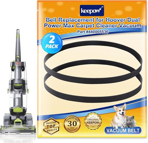 KEEPOW Vacuum Belt for Hoover Dual Power Max Carpet Cleaner FH51000, FH51001, FH51002, FH51010, FH51000RM, FH51000NC, FH51001, FH54000, Replacement Parts 440005536 (2 Pack) in Saudi Arabia