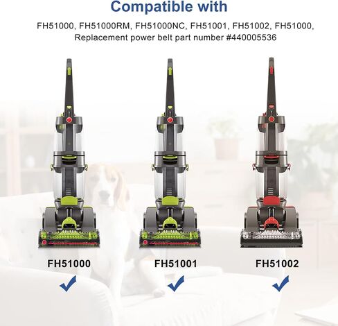 KEEPOW Vacuum Belt for Hoover Dual Power Max Carpet Cleaner FH51000, FH51001, FH51002, FH51010, FH51000RM, FH51000NC, FH51001, FH54000, Replacement Parts 440005536 (2 Pack) in Saudi Arabia