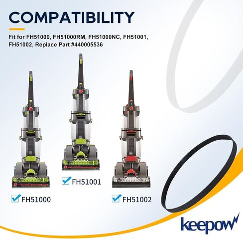 KEEPOW Vacuum Belt for Hoover Dual Power Max Carpet Cleaner FH51000, FH51001, FH51002, FH51010, FH51000RM, FH51000NC, FH51001, FH54000, Replacement Parts 440005536 (2 Pack) in Saudi Arabia