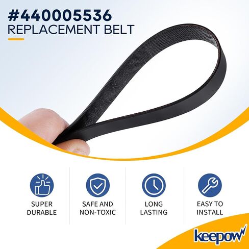 KEEPOW Vacuum Belt for Hoover Dual Power Max Carpet Cleaner FH51000, FH51001, FH51002, FH51010, FH51000RM, FH51000NC, FH51001, FH54000, Replacement Parts 440005536 (2 Pack) in Saudi Arabia