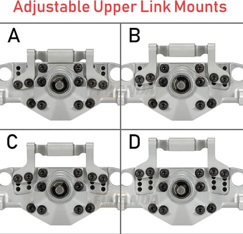 محور بوابة الأوفست من الألومنيوم مع حامل وصلة علوية قابل للتعديل لـ 1/10 RC Car Crawler SCX10 III AR45P Rock Buggy LCG Cheater Rigs (SCX10 III Axle D) in Saudi Arabia