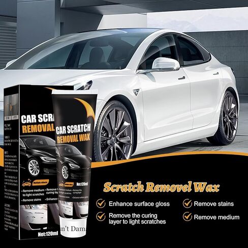 3pcs Car Scratch Repair Paste 2024 Upgraded Car Scratch Repair Paste Polishing Wax, 120ML Car Scratch Remover Set with Wipe & Sponge for Slight Scratches in Saudi Arabia