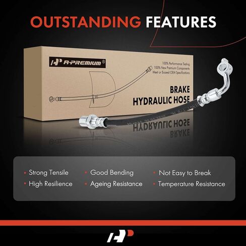 A-Premium Rear Driver Outer Brake Hydraulic Hose Compatible with Subaru Models - Legacy 2007-2009, Outback 2005-2009 - Replace# 26541AG040 in Saudi Arabia