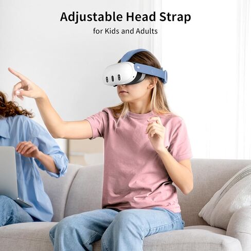 حزام رأس مريح من COOWPS لملحقات Meta Quest 3، تصميم مريح ودعم معزز، يقلل ضغط الوجه، مناسب للبالغين والأطفال، أبيض/أسود in Saudi Arabia