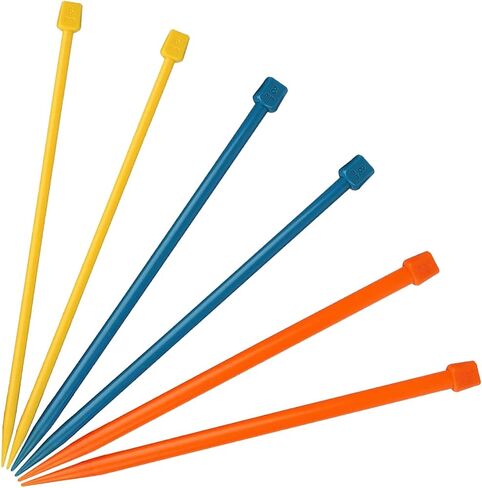 MARRTEUM 6 Pieces Bamboo Knitting Needles Set Single Point Knitting Needles 10 inch Length Knitting Supplies for Handmade DIY Knitting (3 Sizes, 6mm 8mm 10mm) in Saudi Arabia