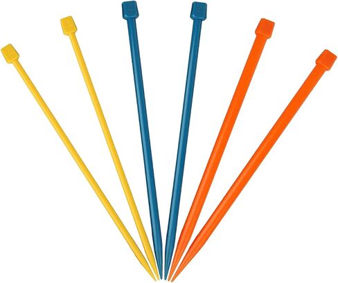 MARRTEUM 6 Pieces Bamboo Knitting Needles Set Single Point Knitting Needles 10 inch Length Knitting Supplies for Handmade DIY Knitting (3 Sizes, 6mm 8mm 10mm) in Saudi Arabia
