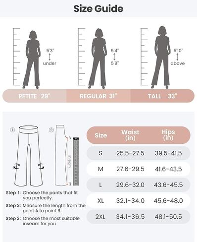 سروال يوجا G4Free مع جيوب للنساء بنطال واسع الساق (أسود - 31 بوصة، XXL) in Saudi Arabia