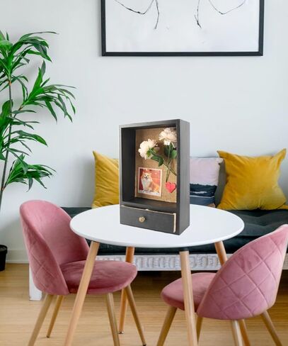 صندوق تظليل عميق للكلاب مقاس 4 بوصات، صندوق عرض ظل تذكاري للحيوانات الأليفة مصنوع من الخشب مقاس 9 × 14 قابل للإزالة، هدايا تذكارية لزينة الكلاب DIY لمحبي الكلاب (اللون الأصلي) in Kuwait