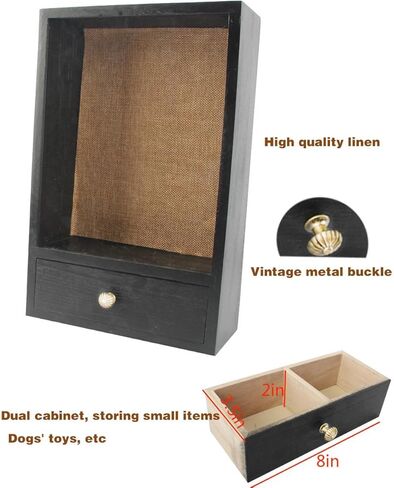 صندوق تظليل عميق للكلاب مقاس 4 بوصات، صندوق عرض ظل تذكاري للحيوانات الأليفة مصنوع من الخشب مقاس 9 × 14 قابل للإزالة، هدايا تذكارية لزينة الكلاب DIY لمحبي الكلاب (اللون الأصلي) in Kuwait