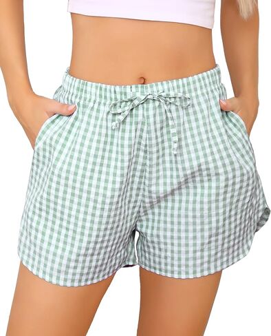 Vlazom المرأة النوم السراويل لطيف منقوشة منامة السراويل لينة مطاطا بيجامة قيعان سراويل بوكسر ملابس خاصة S-XXL in Kuwait