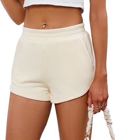 Women's 2024 Sweat Shorts High Waisted Lounge Casual Soft Cotton Shorts with Pockets in Saudi Arabia