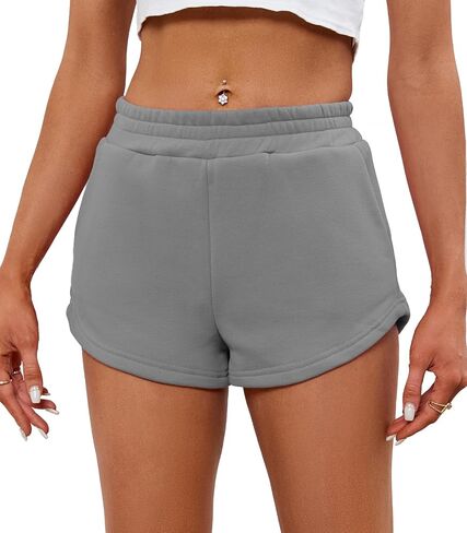 Women's 2024 Sweat Shorts High Waisted Lounge Casual Soft Cotton Shorts with Pockets in Saudi Arabia