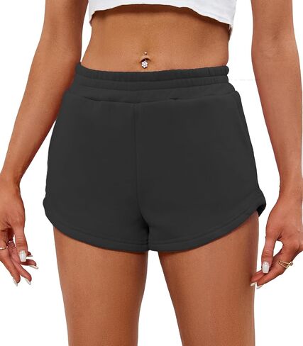 Women's 2024 Sweat Shorts High Waisted Lounge Casual Soft Cotton Shorts with Pockets in Saudi Arabia