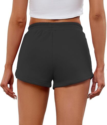 Women's 2024 Sweat Shorts High Waisted Lounge Casual Soft Cotton Shorts with Pockets in Saudi Arabia