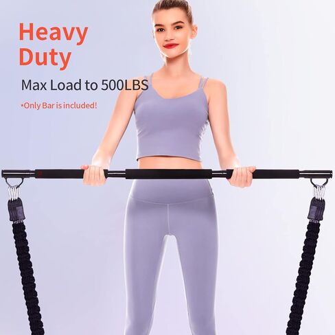 شريط شريط مقاومة لتمارين الجسم، القرفصاء، رفع الأثقال، تدريب القوة (طول 43 بوصة، الحد الأقصى للحمل 500 رطل) مع إسفنج سهل الإمساك، ملحقات تدريب محمولة للياقة البدنية في صالة الألعاب الرياضية المنزلية in Kuwait
