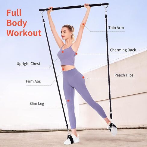 شريط شريط مقاومة لتمارين الجسم، القرفصاء، رفع الأثقال، تدريب القوة (طول 43 بوصة، الحد الأقصى للحمل 500 رطل) مع إسفنج سهل الإمساك، ملحقات تدريب محمولة للياقة البدنية في صالة الألعاب الرياضية المنزلية in Kuwait