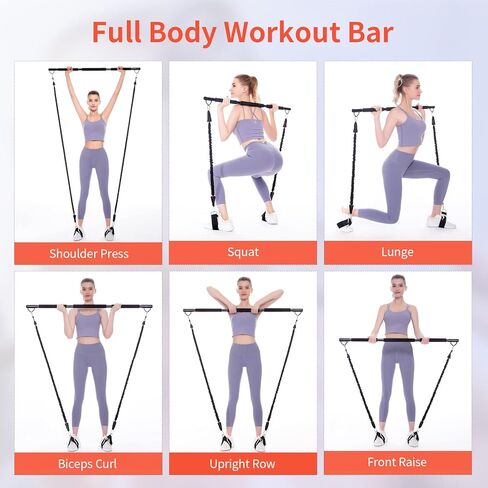 شريط شريط مقاومة لتمارين الجسم، القرفصاء، رفع الأثقال، تدريب القوة (طول 43 بوصة، الحد الأقصى للحمل 500 رطل) مع إسفنج سهل الإمساك، ملحقات تدريب محمولة للياقة البدنية في صالة الألعاب الرياضية المنزلية in Kuwait